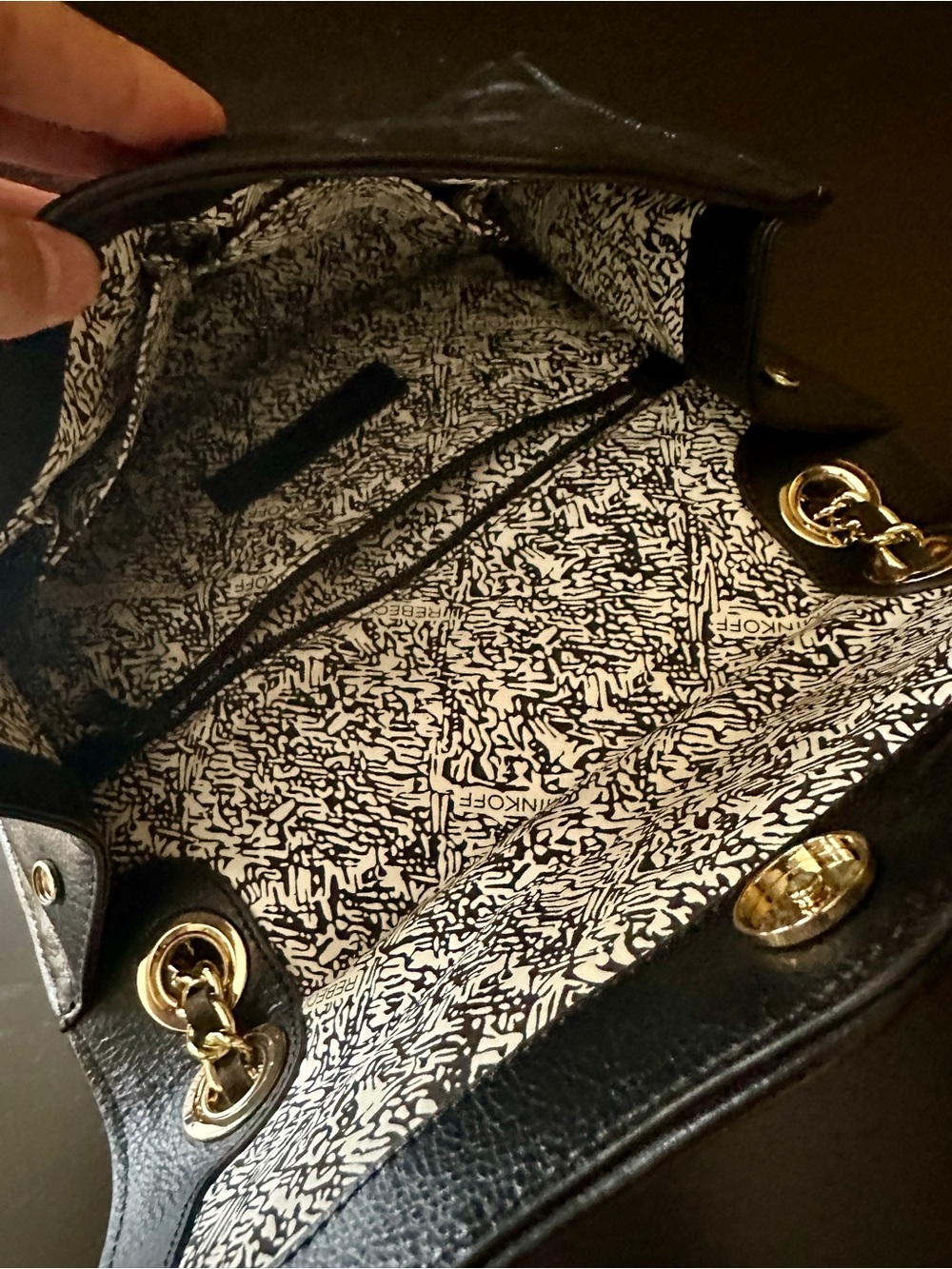 Rebecca Minkoff black quilted chain-strap crossbody/shoulder handbag - Picture 8 of 13